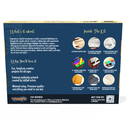 Madhubani Magic Art Kit: Unwind With An Iconic Indian Art Tradition - Playkree